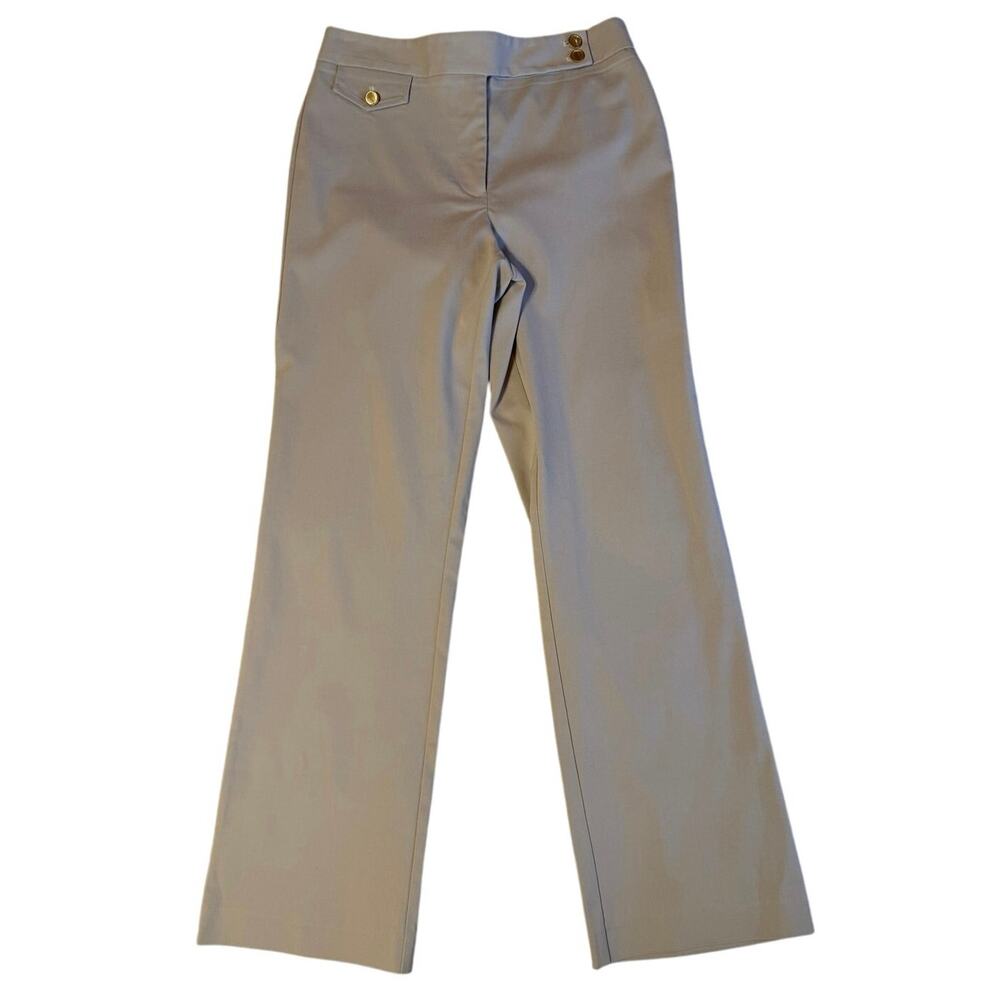 J. McLaughlin Minimalist Classic Tan Straight Leg Pull On Business Chic Pants 0